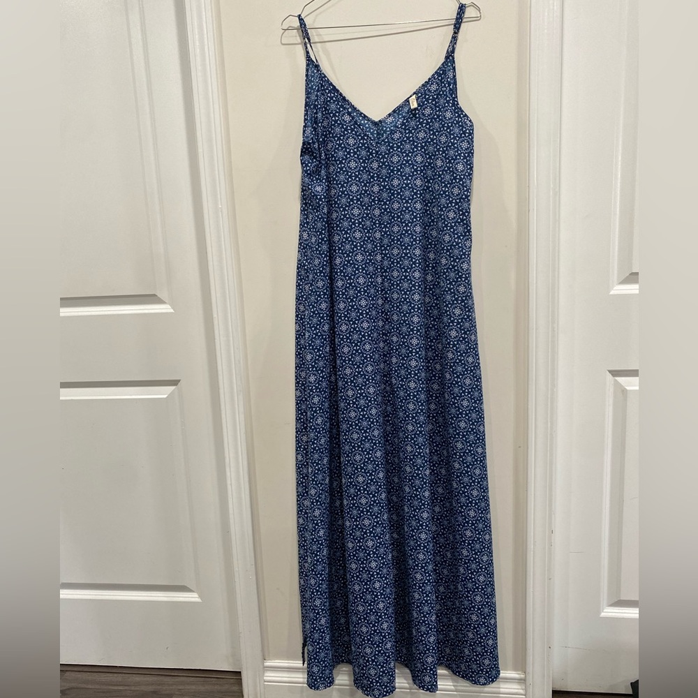 Elan Cover Up Maxi Dress in Blue